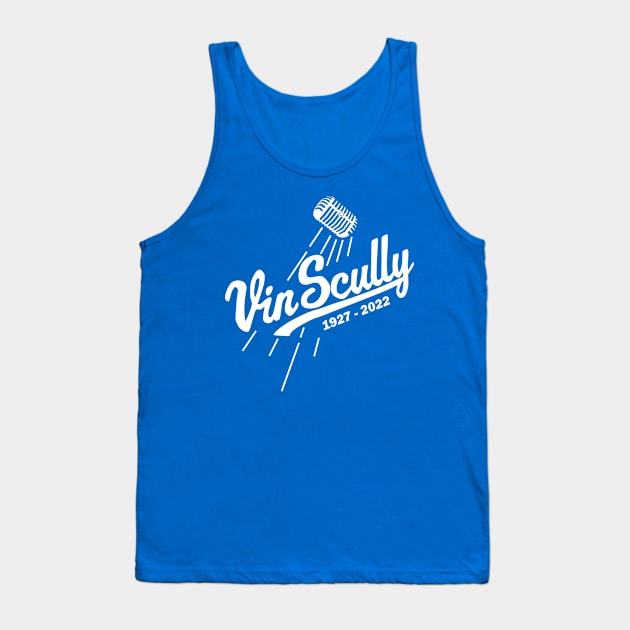 Vin Scully Microphone 1927 - 2022 Tank Top by Chiko&Molly